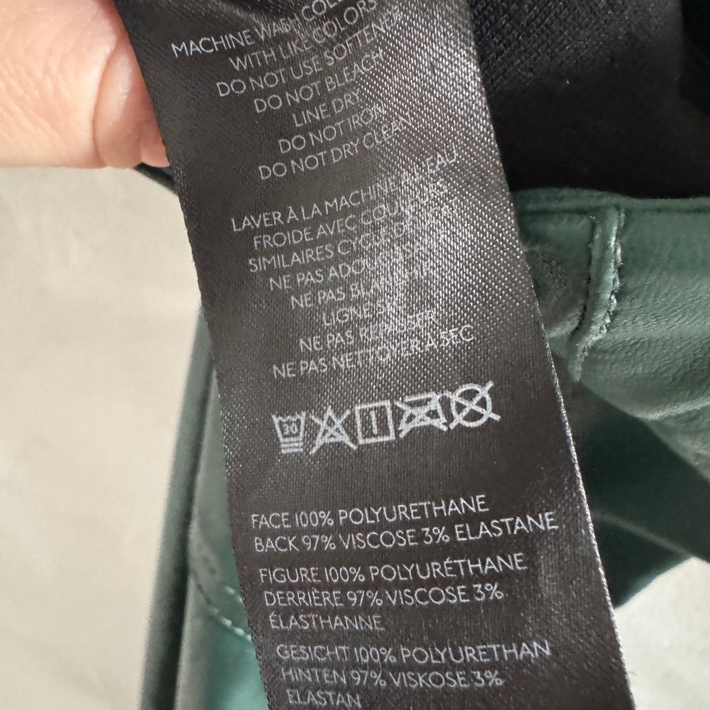 Maeve - Collette Green Faux Leather Pants - Size 29 - Picture 4 of 5